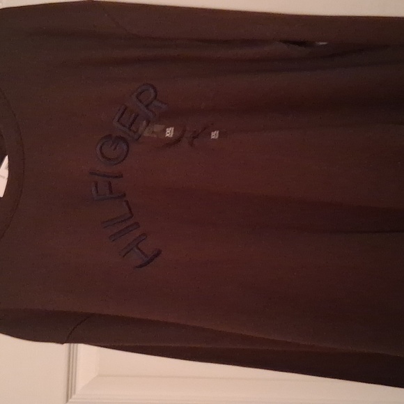 Tommy Hilfiger Dark Brown Crew Neck Shirt - Picture 1 of 5
